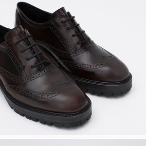 ❤️Sale❤️Zara Track Sole Bluchers, lace up shoes
